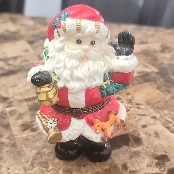 ✨️ Waving Santa Claus Vintage Trinket box - Picture 1 of 4